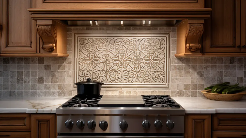 Tile backsplash for a kitchen remodel