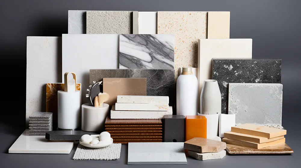 The materials for a bathroom remodel